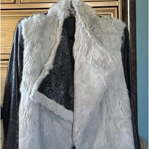 Leather jacket,  Rabbit, fur, lamb skin leather